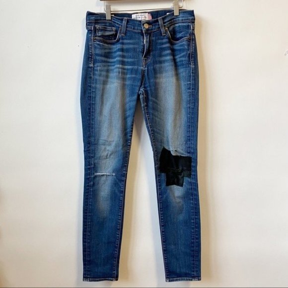 Lucky Brand Jeans White Oak Cone Denim Distressed Brooke Skinny - Picture 1 of 12